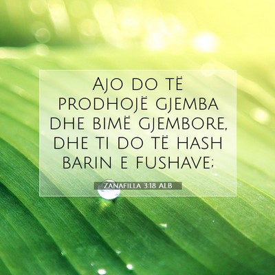 Picture 07 - Zanafilla 3:18 ALB - Ajo do të prodhojë gjemba dhe bimë gjembore, - Bible Verse Picture