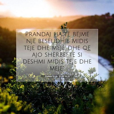 Picture 07 - Zanafilla 31:44 ALB - Prandaj eja të bëjmë një besëlidhie midis - Bible Verse Picture