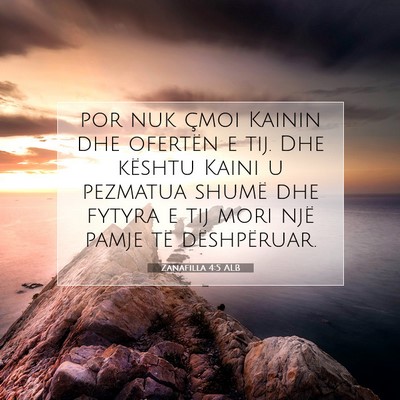 Picture 07 - Zanafilla 4:5 ALB - por nuk çmoi Kainin dhe ofertën e tij. Dhe - Bible Verse Picture