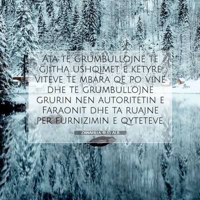 Picture 07 - Zanafilla 41:35 ALB - Ata të grumbullojnë të gjitha ushqimet e - Bible Verse Picture