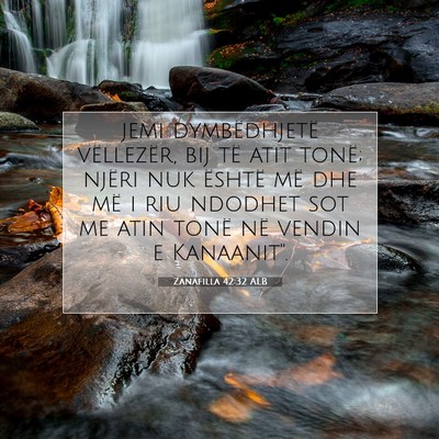 Picture 07 - Zanafilla 42:32 ALB - jemi dymbëdhjetë vëllezër, bij të atit - Bible Verse Picture