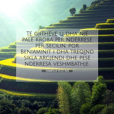 Picture 07 - Zanafilla 45:22 ALB - Të gjithëve u dha një palë rroba për - Bible Verse Picture