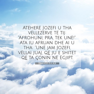 Picture 07 - Zanafilla 45:4 ALB - Atëherë Jozefi u tha vëllezërve të tij: - Bible Verse Picture