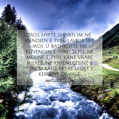 Picture 07 - Zanafilla 49:6 ALB - Mos hyftë shpirti im në mendjen e tyre, lavdia - Bible Verse Picture