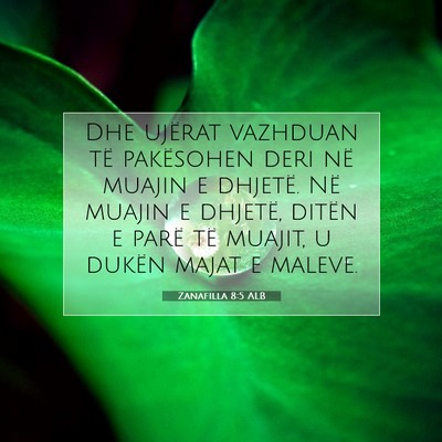 Picture 07 - Zanafilla 8:5 ALB - Dhe ujërat vazhduan të pakësohen deri në - Bible Verse Picture