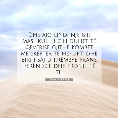 Picture 07 - Zbulesa 12:5 ALB - Dhe ajo lindi një bir mashkull, i cili duhet të - Bible Verse Picture