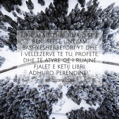 Picture 07 - Zbulesa 22:9 ALB - Dhe ai më tha: “Ruaju se e bën! Sepse unë - Bible Verse Picture