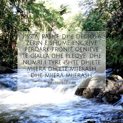 Picture 07 - Zbulesa 5:11 ALB - Pastaj pashë, dhe dëgjova zërin e shumë - Bible Verse Picture