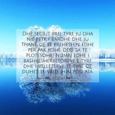 Picture 07 - Zbulesa 6:11 ALB - Dhe secilit prej tyre ju dha një petk i bardhë - Bible Verse Picture