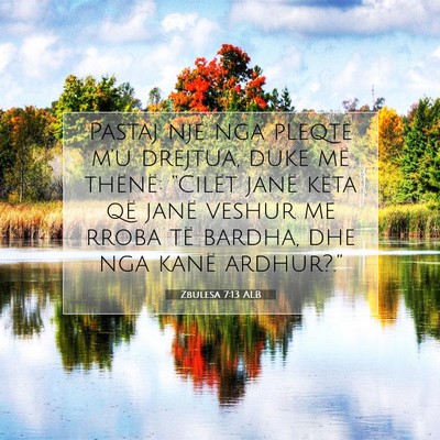 Picture 07 - Zbulesa 7:13 ALB - Pastaj një nga pleqtë m’u drejtua, duke më - Bible Verse Picture
