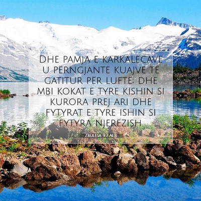 Picture 07 - Zbulesa 9:7 ALB - Dhe pamja e karkalecave u përngjante kuajve të - Bible Verse Picture