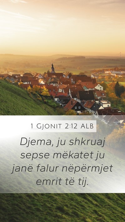 1 Gjonit 2:12 ALB Bible Verse Image