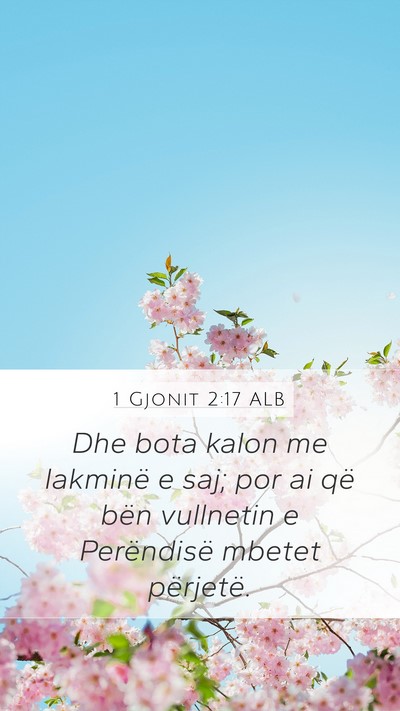 1 Gjonit 2:17 ALB Bible Verse Image