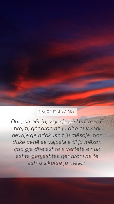 1 Gjonit 2:27 ALB Bible Verse Image