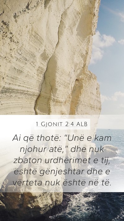 1 Gjonit 2:4 ALB Bible Verse Image