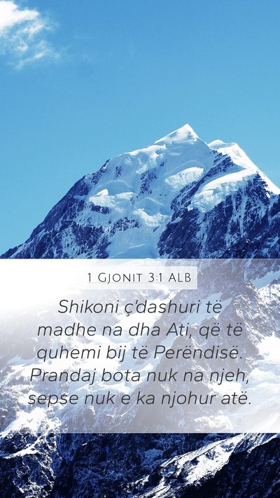 1 Gjonit 3:1 ALB Bible Verse Image