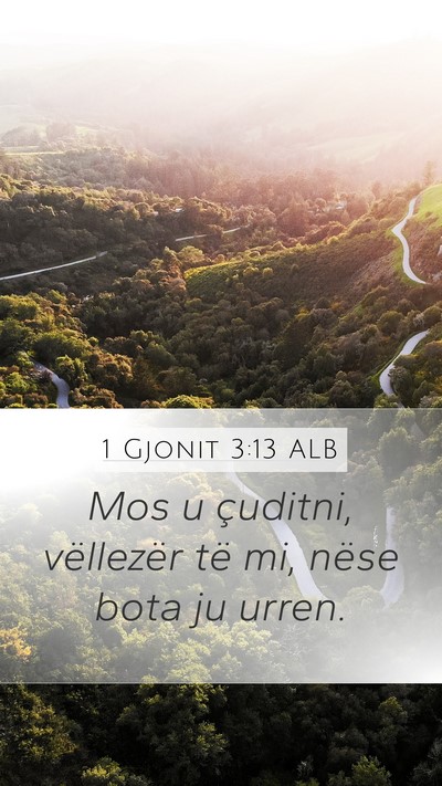 1 Gjonit 3:13 ALB Bible Verse Image
