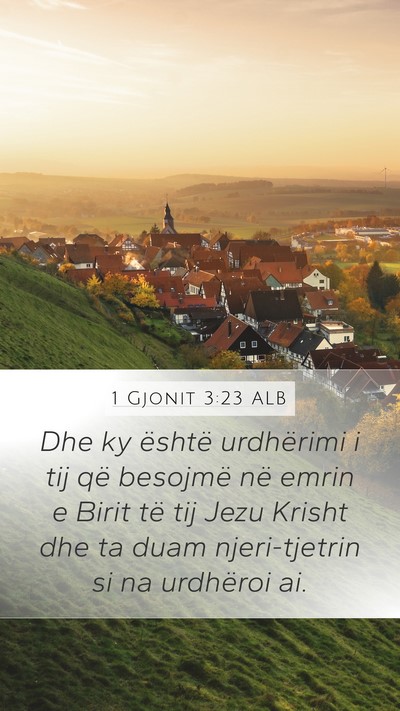 1 Gjonit 3:23 ALB Bible Verse Image