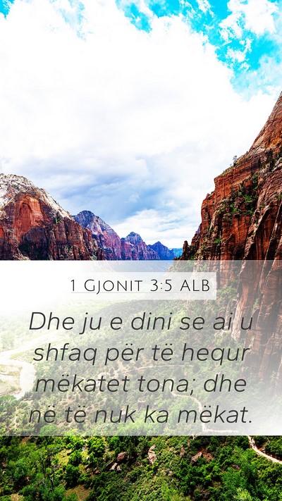 1 Gjonit 3:5 ALB Bible Verse Image