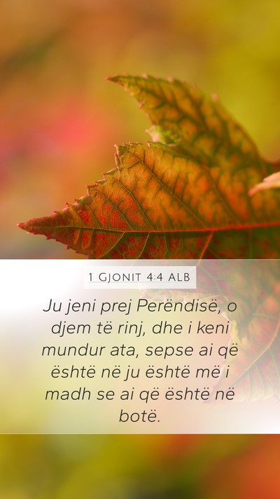 1 Gjonit 4:4 ALB Bible Verse Image