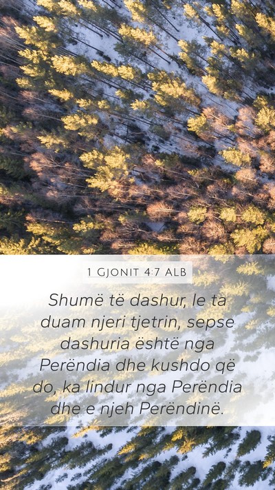 1 Gjonit 4:7 ALB Bible Verse Image