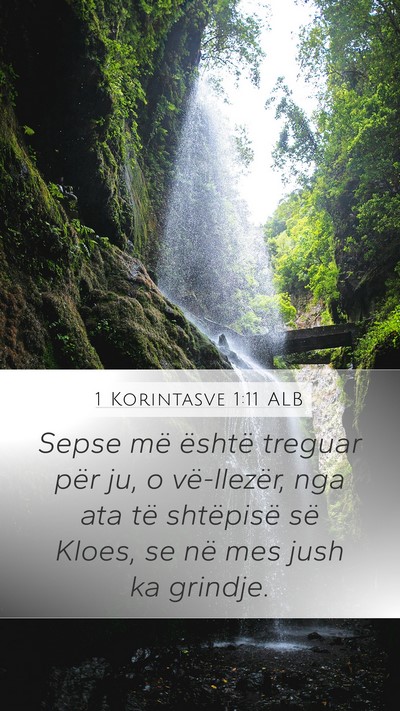 1 Korintasve 1:11 ALB Bible Verse Image
