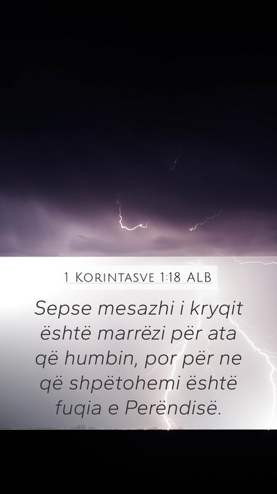 1 Korintasve 1:18 ALB Bible Verse Image