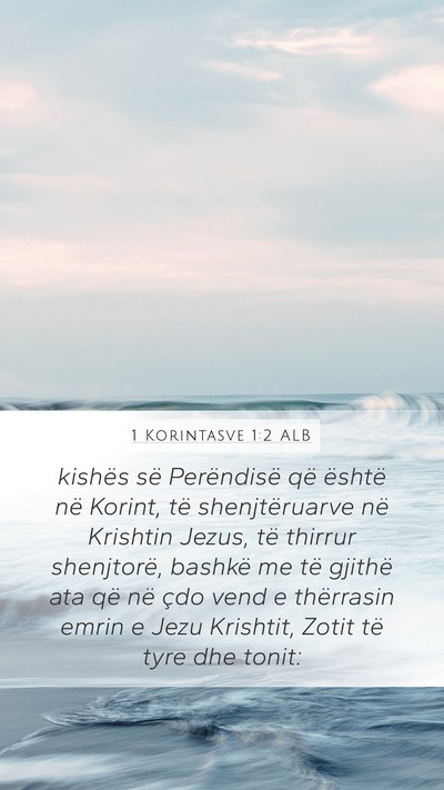 1 Korintasve 1:2 ALB Bible Verse Image