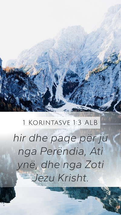 1 Korintasve 1:3 ALB Bible Verse Image