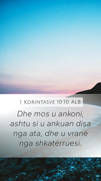 1 Korintasve 10:10 ALB Bible Verse Image