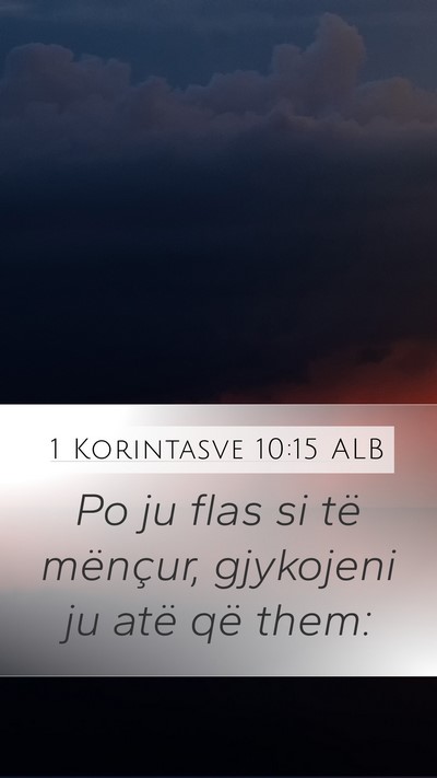 1 Korintasve 10:15 ALB Bible Verse Image