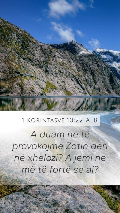 1 Korintasve 10:22 ALB Bible Verse Image