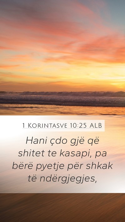 1 Korintasve 10:25 ALB Bible Verse Image