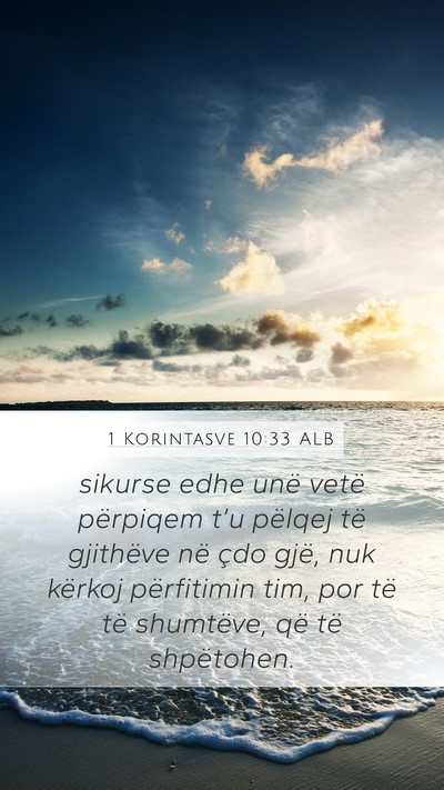 1 Korintasve 10:33 ALB Bible Verse Image