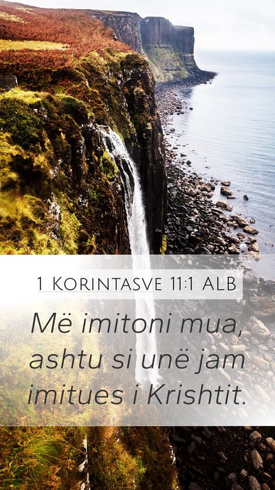 1 Korintasve 11:1 ALB Bible Verse Image