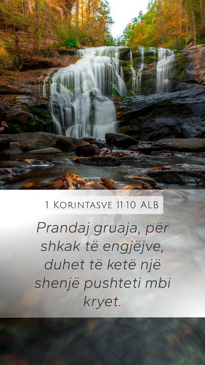 1 Korintasve 11:10 ALB Bible Verse Image