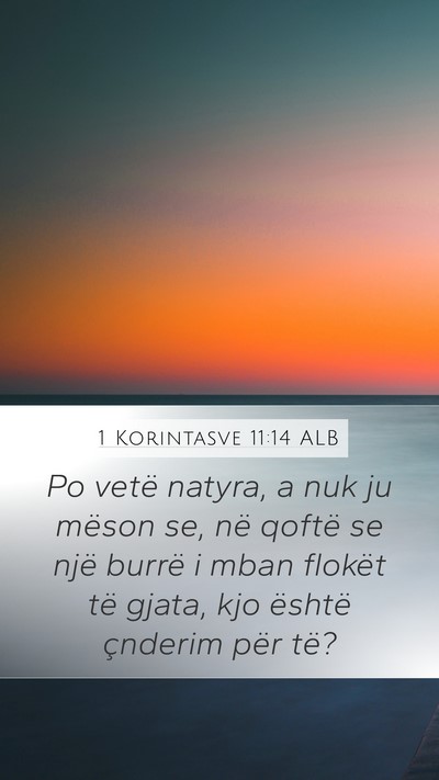1 Korintasve 11:14 ALB Bible Verse Image