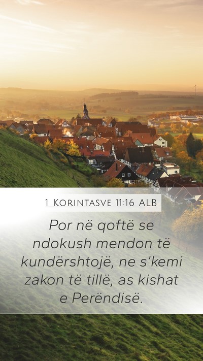 1 Korintasve 11:16 ALB Bible Verse Image