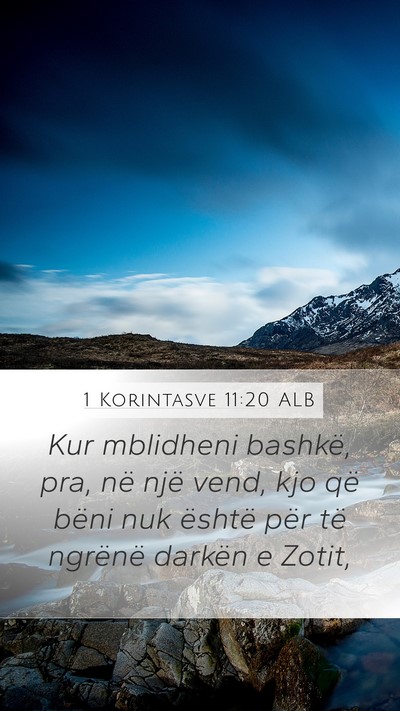 1 Korintasve 11:20 ALB Bible Verse Image