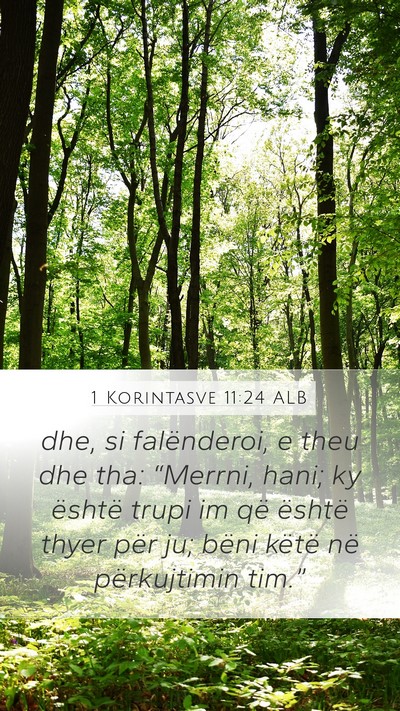 1 Korintasve 11:24 ALB Bible Verse Image