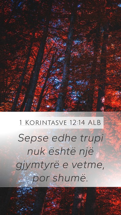1 Korintasve 12:14 ALB Bible Verse Image