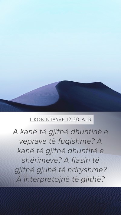 1 Korintasve 12:30 ALB Bible Verse Image