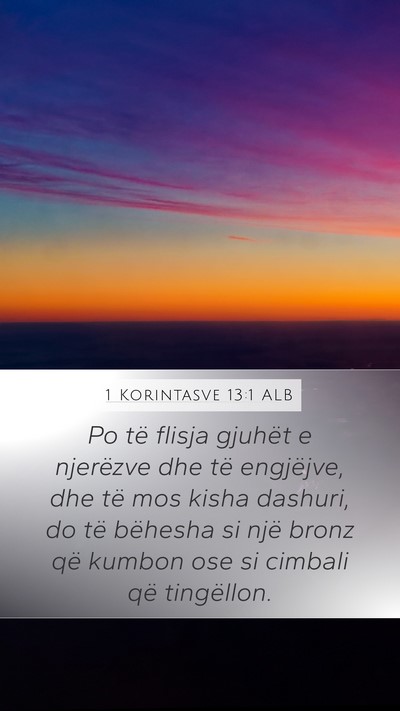 1 Korintasve 13:1 ALB Bible Verse Image