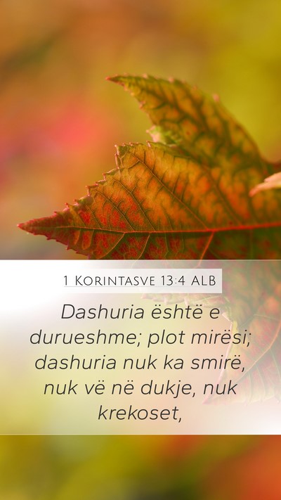 1 Korintasve 13:4 ALB Bible Verse Image