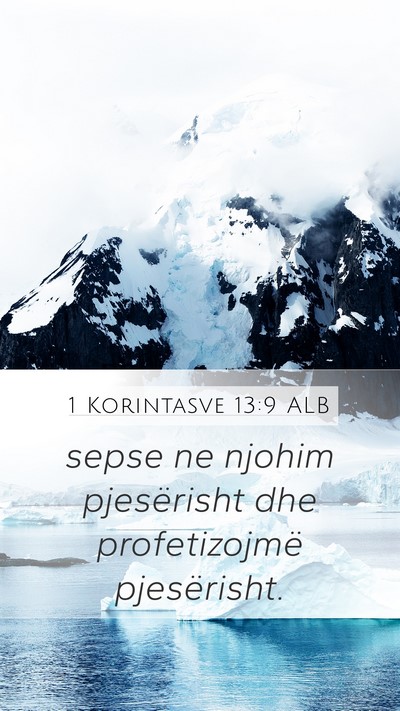 1 Korintasve 13:9 ALB Bible Verse Image