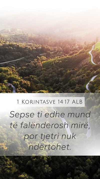 1 Korintasve 14:17 ALB Bible Verse Image
