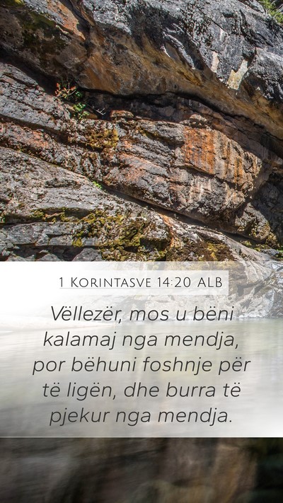 1 Korintasve 14:20 ALB Bible Verse Image