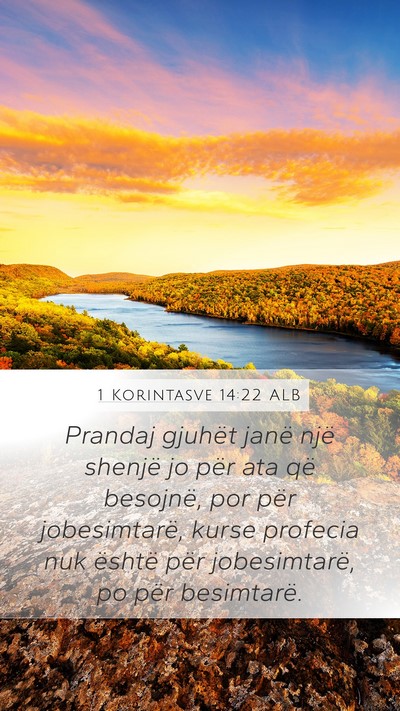 1 Korintasve 14:22 ALB Bible Verse Image
