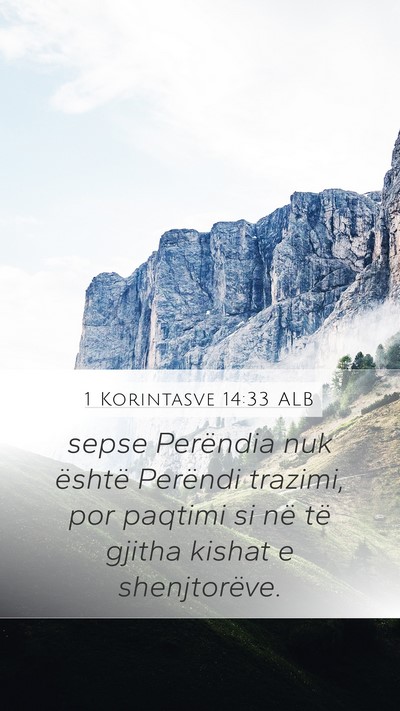 1 Korintasve 14:33 ALB Bible Verse Image