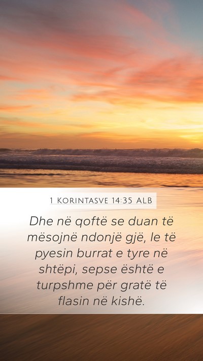 1 Korintasve 14:35 ALB Bible Verse Image